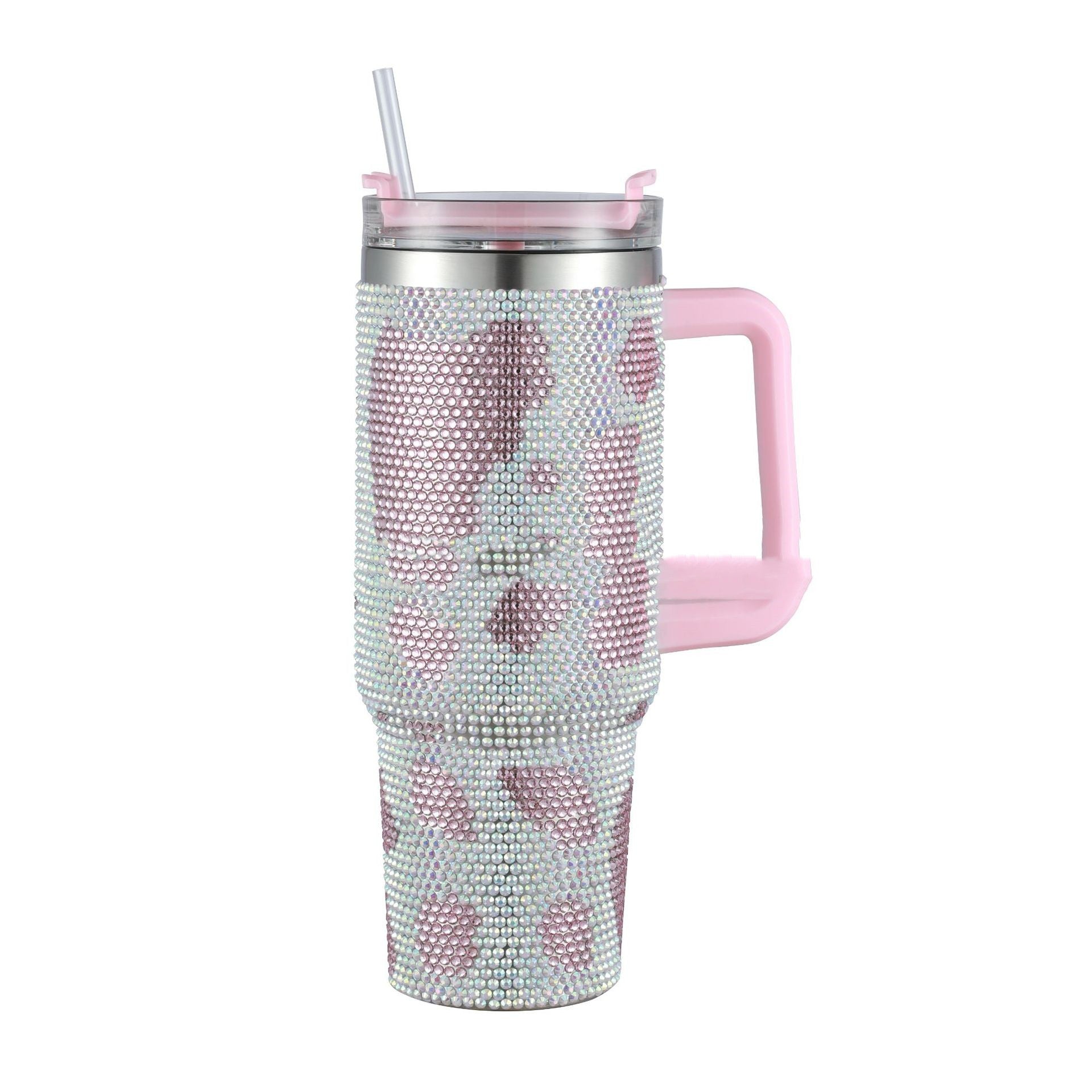 Large Capacity Stainless Steel Diamond-Designed Insulated 40oz Cup