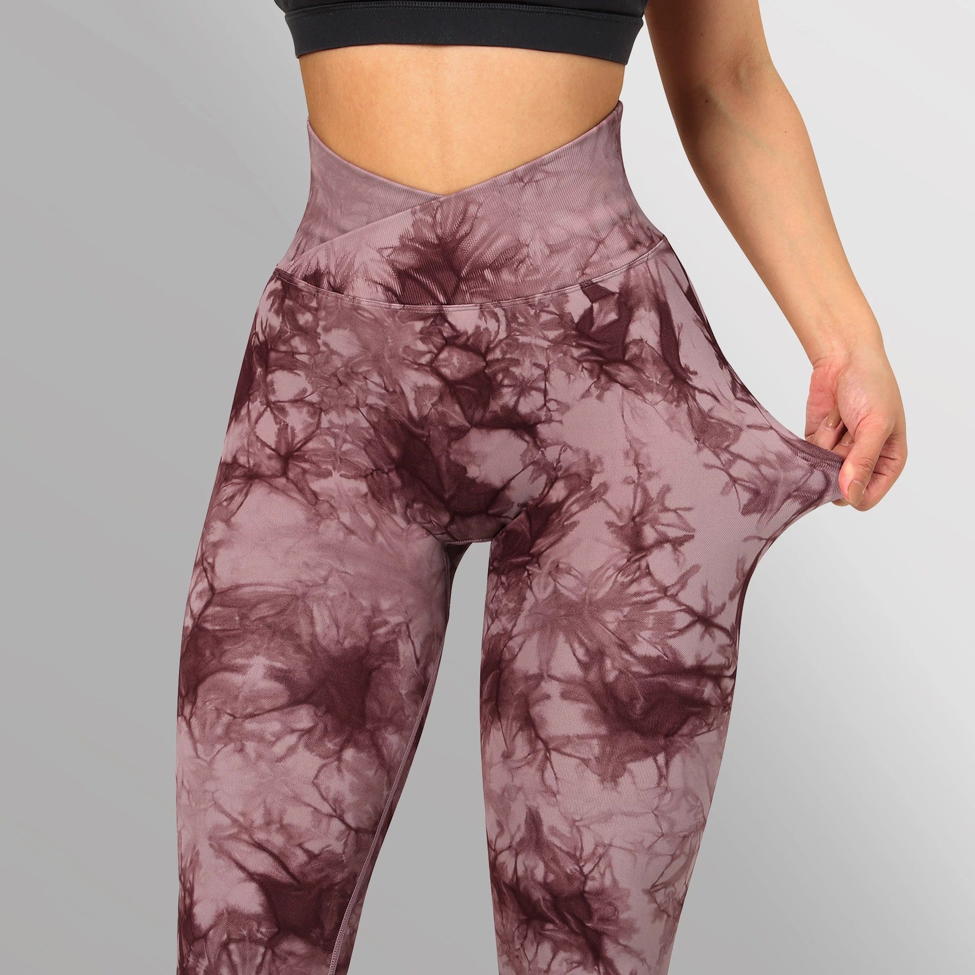 Leggings for Women with Seamless Design, Tie Dye Pattern, Ideal for Yoga, Sport, Fitness, Running, and Gym Workouts, Featuring a Push-Up Effect