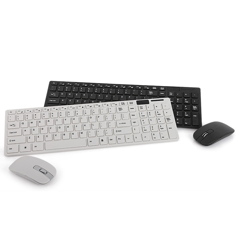 Wireless Keyboard and Mouse Set for USB-Compatible Computers and Notebooks - Slim Design