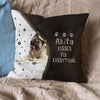 Pet Dog Print Linen Sofa Cushion Peach Skin Pillowcase