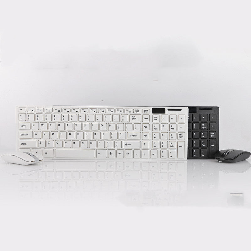 Wireless Keyboard and Mouse Set for USB-Compatible Computers and Notebooks - Slim Design