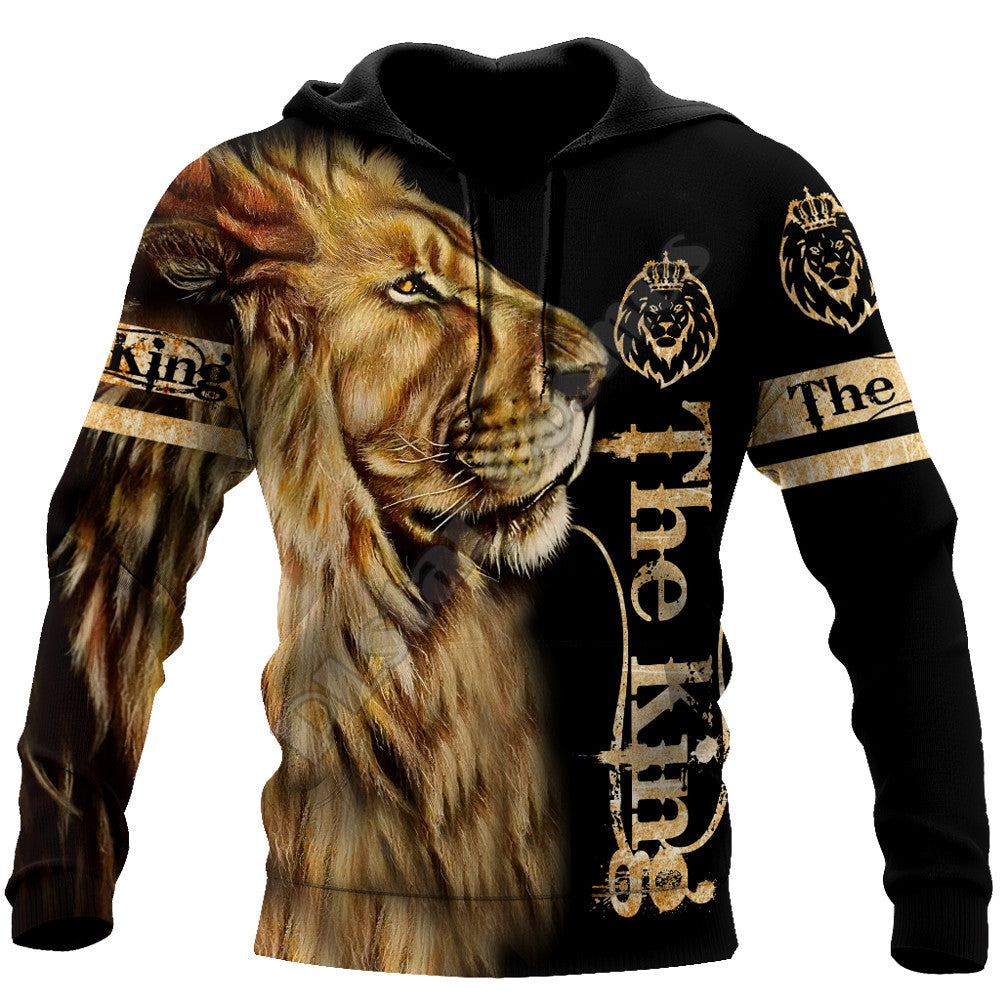 Men's 3D Printed Lion Animal Sports Hoodie