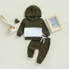 Color Stitching Hoodie Long-sleeve Suit