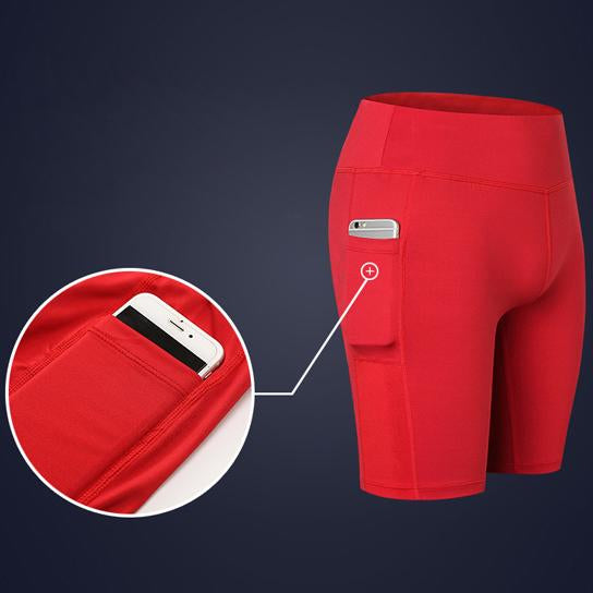 Yoga Shorts with Phone Pocket - Stretchable for Every Season