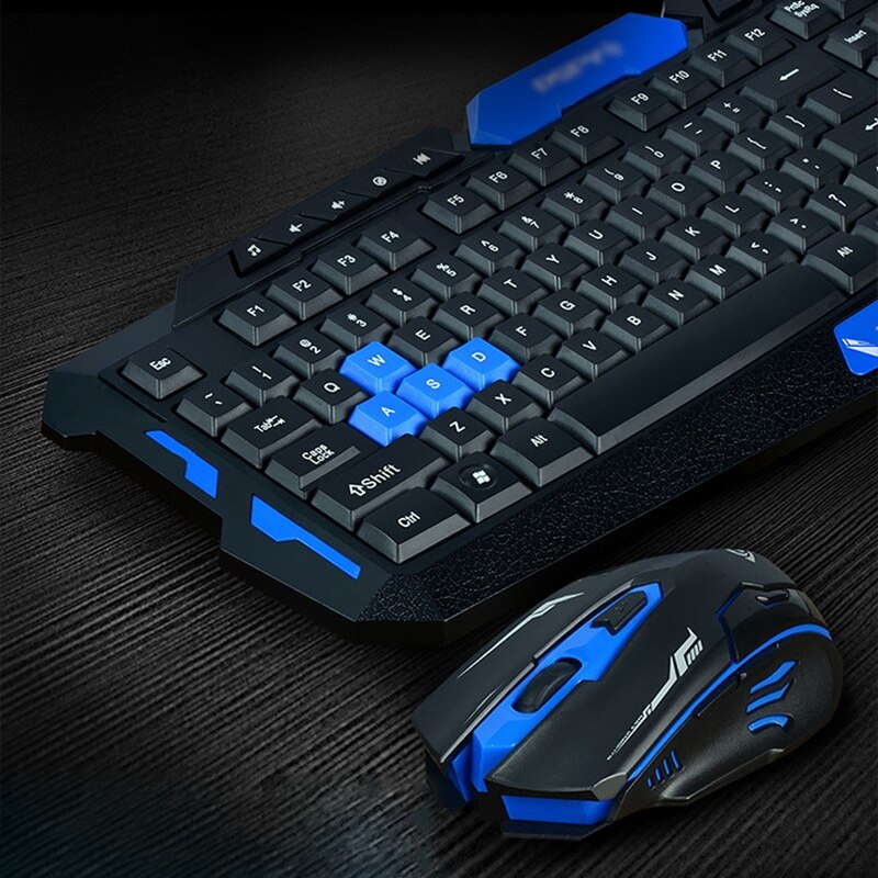 Wireless Gaming Keyboard Mouse Combo Hk8100 with 2.4G Connectivity, Ergonomic Design, Waterproof Optical Technology for PC, Laptop, and Desktop Gaming.