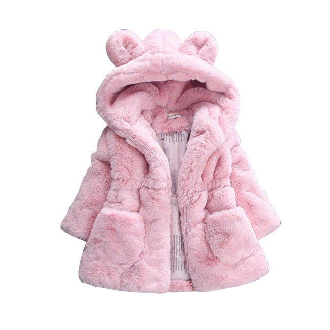 A Winter and Autumn Fur Coat for Girls