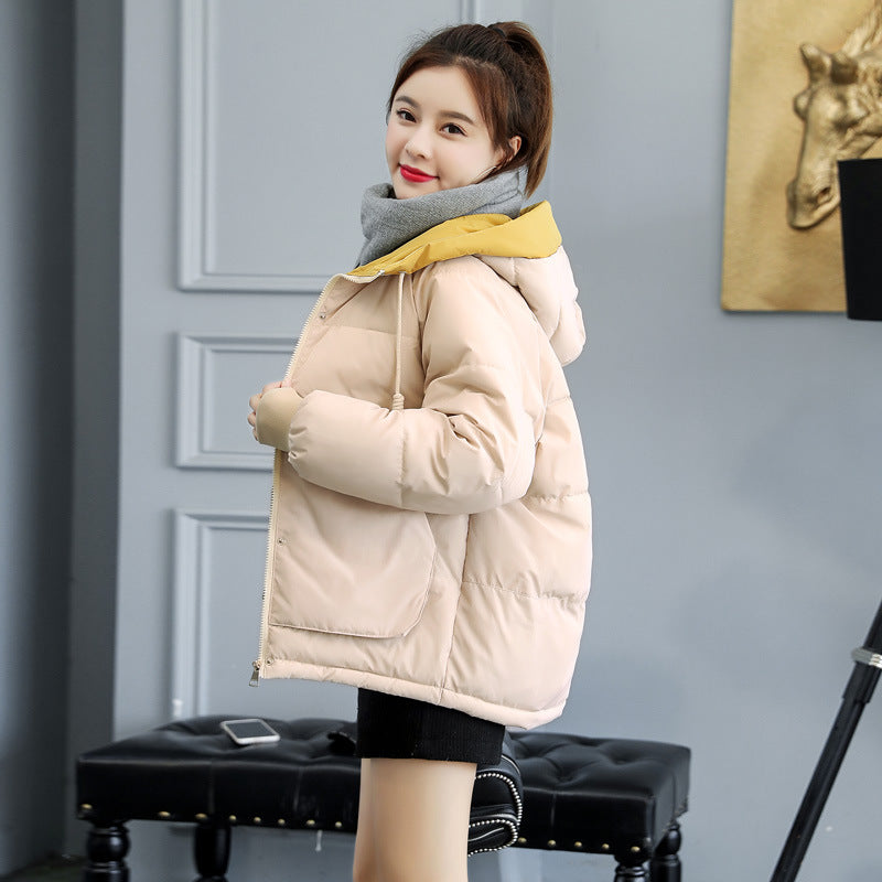 Women's Short INS Fluffy Cotton-Padded Jacket for Winter Comfort