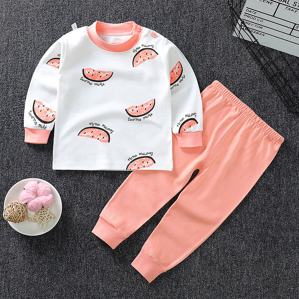 Children's Underwear Set cotton Two-piece Cotton Sweater Pajamas