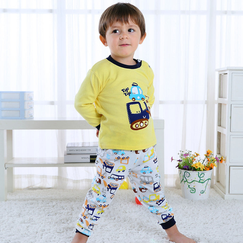 Children's Home Wear Long Sleeve Baby Thermal Pajamas Baby Underwear Set Kids