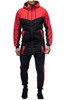 New Hooded Color Matching Casual Sports Men's Sweater Suit