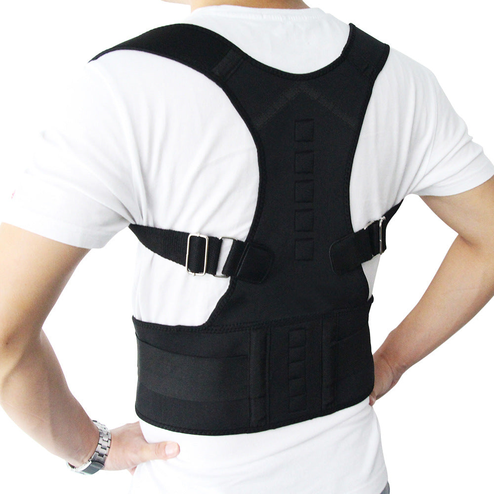 Men's Adjustable Magnetic Body Shaper Brace with Custom Fit