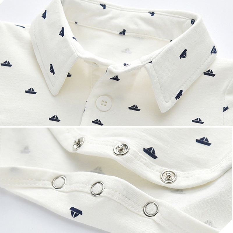 Spring New Childrens Suit Gentleman Wearing Bow Tie Baby Suit One-Year-Old