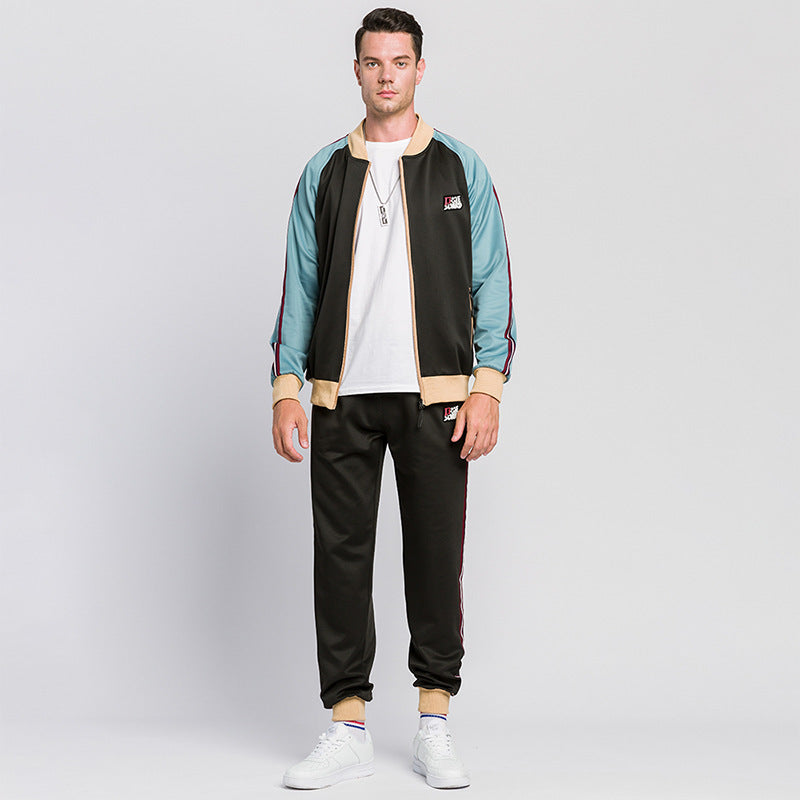 Fashion Retro Color Matching Color Men's Suit