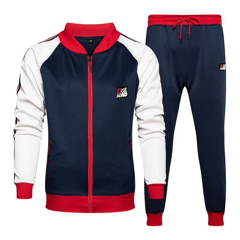 Fashion Retro Color Matching Color Men's Suit