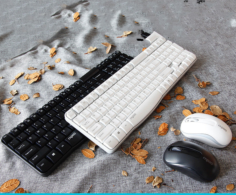 Stylish Waterproof Wireless Keyboard and Mouse Set for Office and Home Use with Multimedia Functions and Soft-Tone Keyboard Lighting