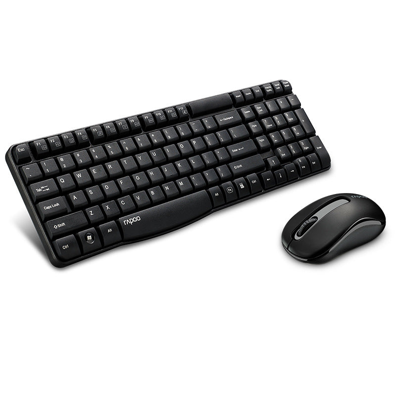 Stylish Waterproof Wireless Keyboard and Mouse Set for Office and Home Use with Multimedia Functions and Soft-Tone Keyboard Lighting