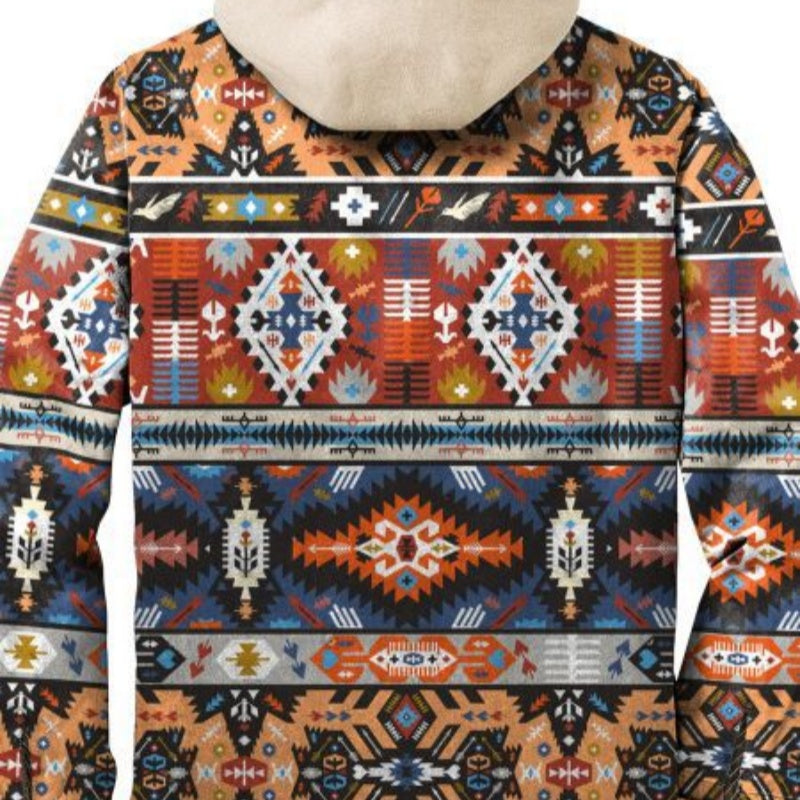 Men's Hooded Jacket: Casual Printed Cotton Coat for Leisure