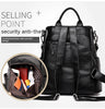 Fashionable Women's Cattlehide Leather Backpack with Anti-theft and Multifunctional Features