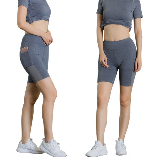 Yoga Shorts with Phone Pocket - Stretchable for Every Season