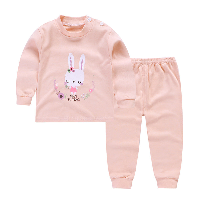 Long-Sleeved Autumn and Winter Pajamas for Girls and Boys