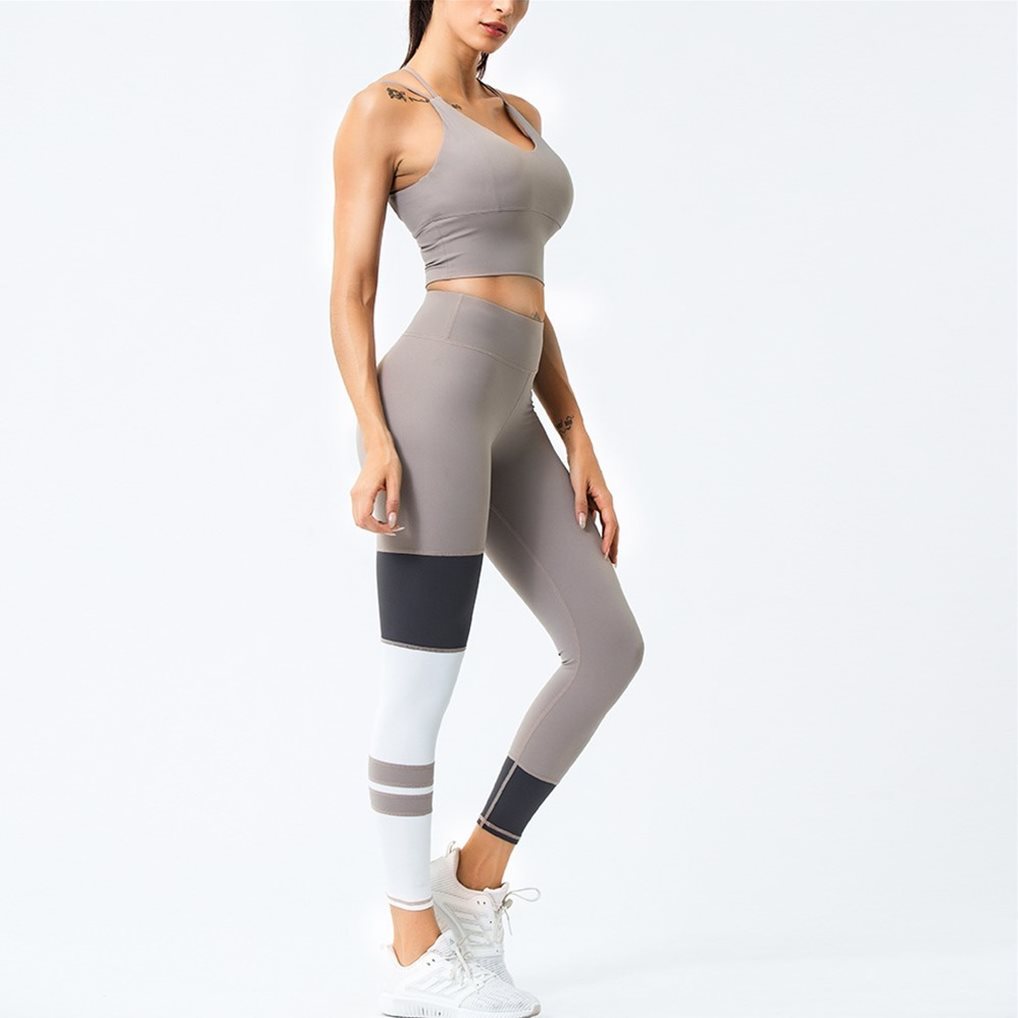 Beauty back color matching yoga suit