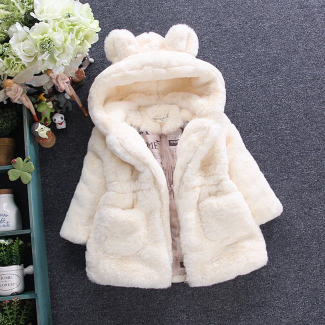 A Winter and Autumn Fur Coat for Girls