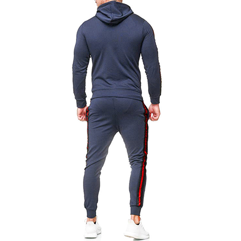 Men's autumn and winter sports casual sweater hooded suit