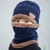 Warm Knit Winter Hat and Scarf Set for Kids: Fleece-Lined Beanie and Woolen Scarf, Ideal for Boys and Girls