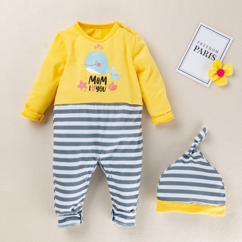 Spring and autumn new baby clothes newborn jumpsuit
