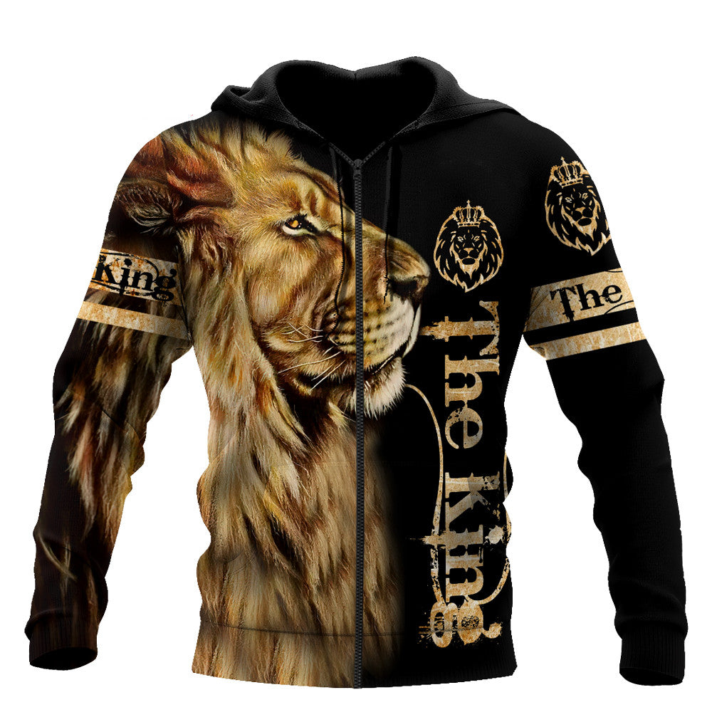 Men's 3D Printed Lion Animal Sports Hoodie