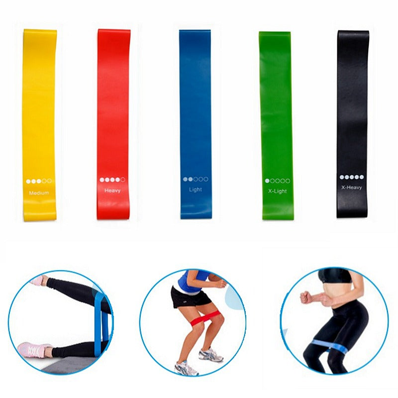 Resistance Rubber Bands for Yoga and Fitness - Range from 0.35mm to 1.1mm