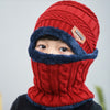 Warm Knit Winter Hat and Scarf Set for Kids: Fleece-Lined Beanie and Woolen Scarf, Ideal for Boys and Girls