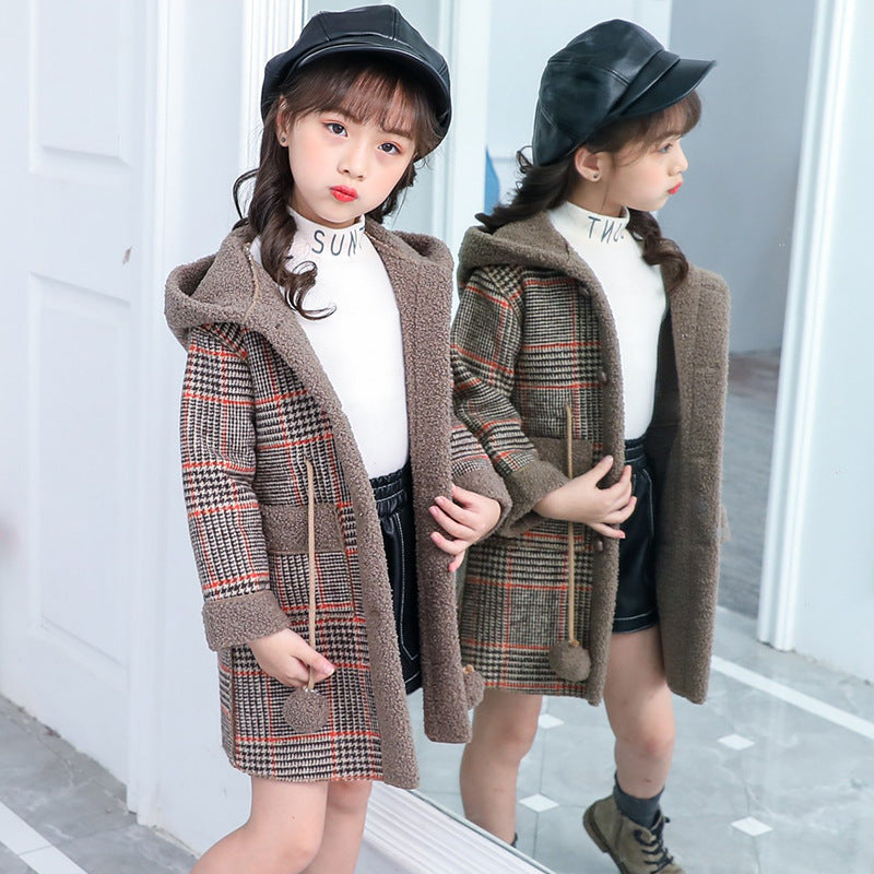 Thick Gas Velvet Jacket: Woolen Coats for Medium and Large Children