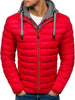 Men's pure color hooded simple cotton jacket