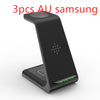 3-in-1 Fast Charging Station with Wireless Charger Stand and Quick Charge Dock for Phones