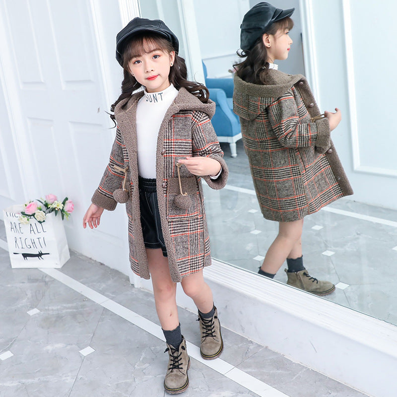 Thick Gas Velvet Jacket: Woolen Coats for Medium and Large Children