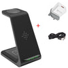 3-in-1 Fast Charging Station with Wireless Charger Stand and Quick Charge Dock for Phones