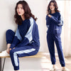 Color matching long sleeve women's suit