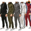 Men's color matching splicing casual suit