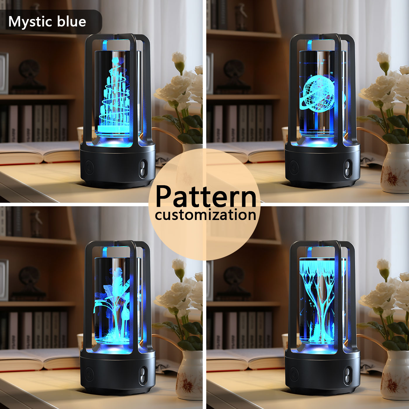 Creative 2 In 1 Audio Acrylic Crystal Lamp And Bluetooth Speaker Valentine's Day Gift Touch Night Lamp