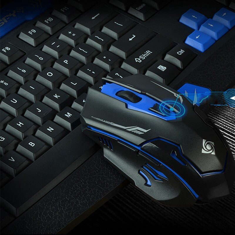 Wireless Gaming Keyboard Mouse Combo Hk8100 with 2.4G Connectivity, Ergonomic Design, Waterproof Optical Technology for PC, Laptop, and Desktop Gaming.