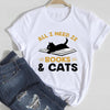 Cat Cute Printed European And American Short Sleeve