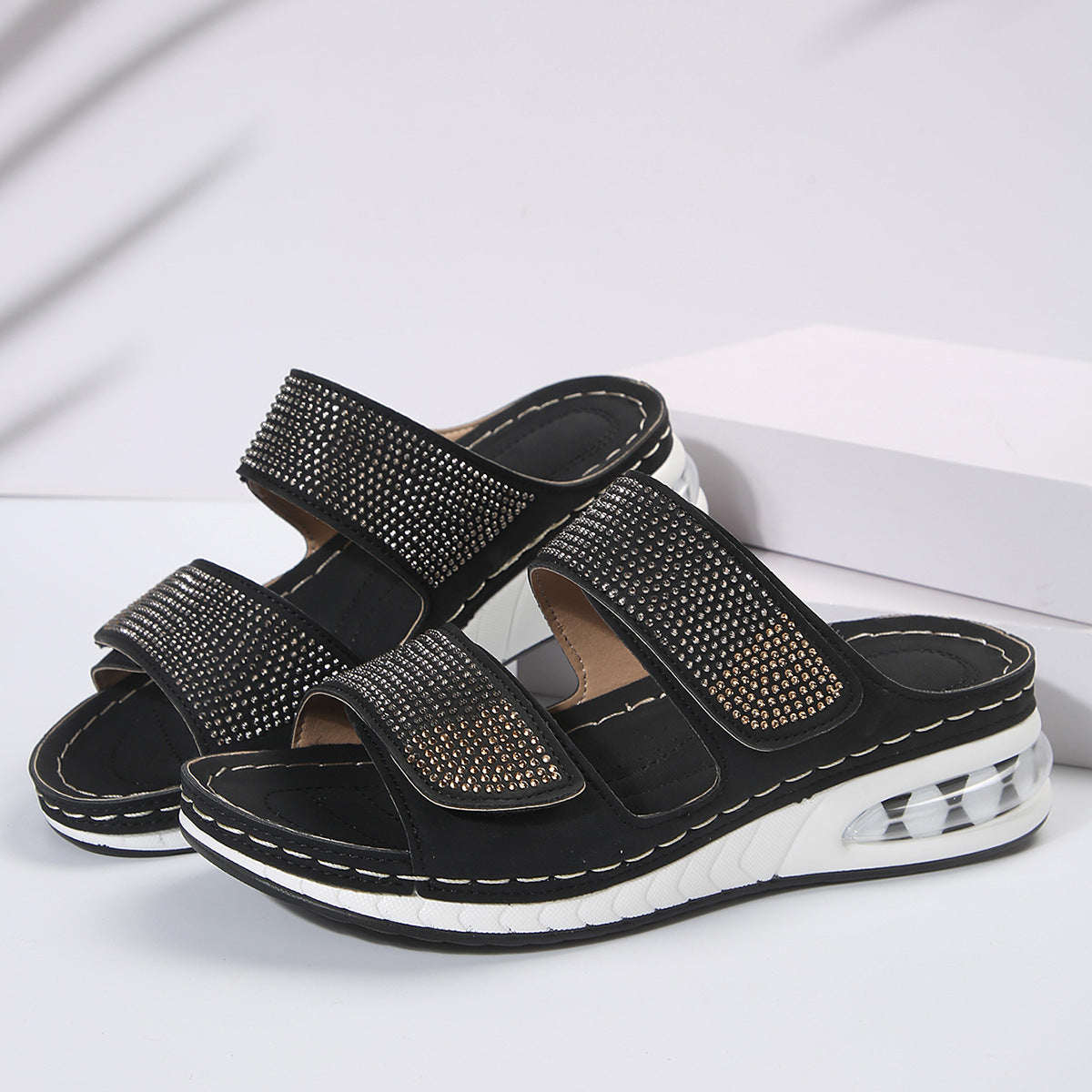 Women's Summer Air Cushion Wedge Sandals, Perfect for the Beach, with Non-Slip Soles