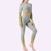 LANTECH Women Yoga Sets Gym Fitness Athletic 2 Pcs Sports Suits Set Pants Leggings Sportswear Leggings Seamless Sports Shirts