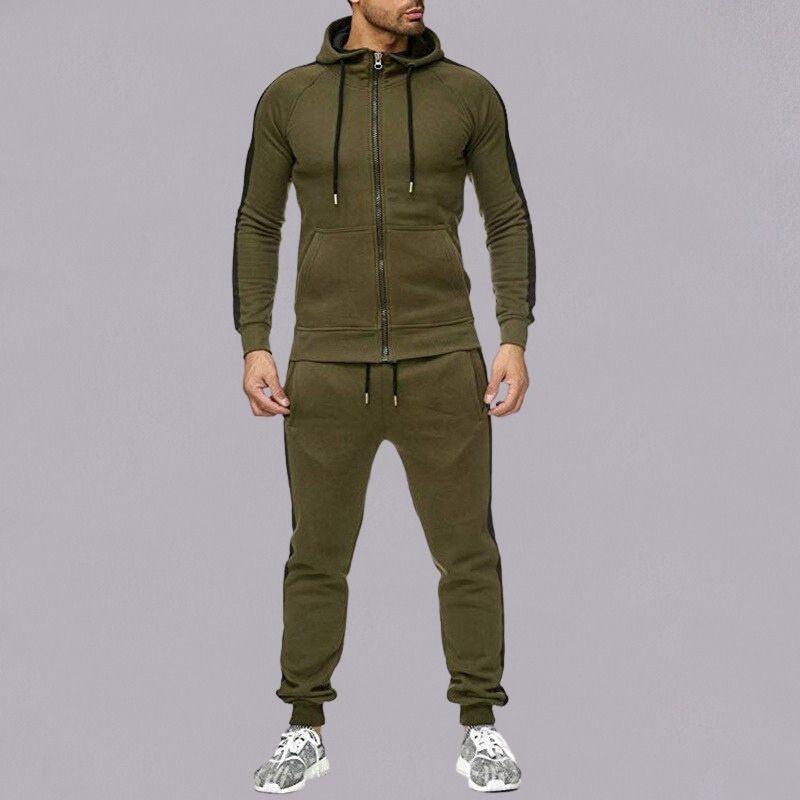 Men's color matching splicing casual suit