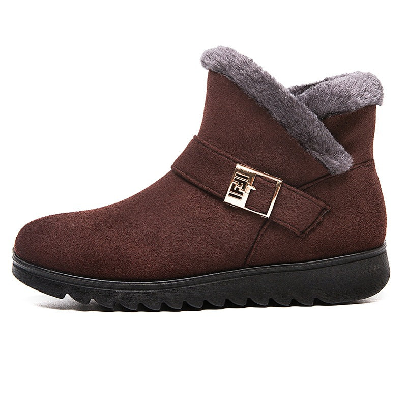 Women's Winter Boots, featuring plush warmth, zipper convenience, and comfortable flat soles