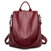 Fashionable Women's Cattlehide Leather Backpack with Anti-theft and Multifunctional Features