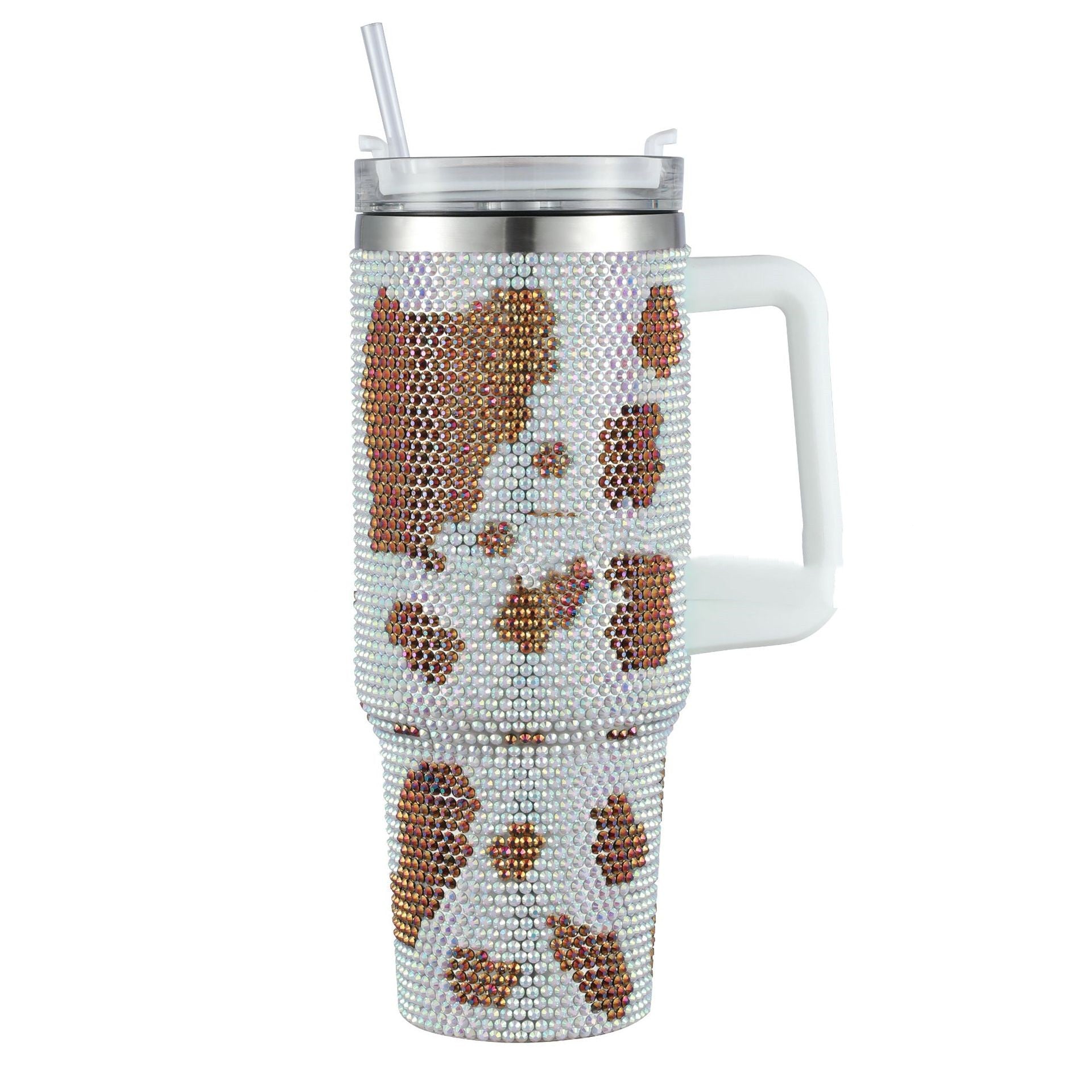 Large Capacity Stainless Steel Diamond-Designed Insulated 40oz Cup