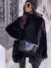 Women's Solid Color Long Sleeve Lapel Faux Fur Coat with a Stylish Temperament