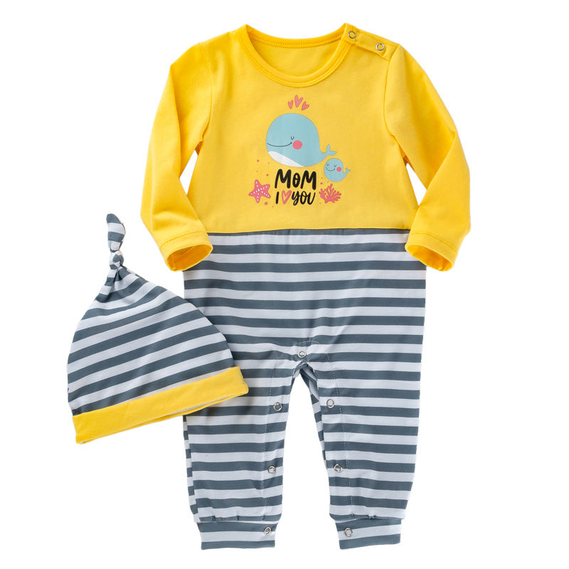 Spring and autumn new baby clothes newborn jumpsuit